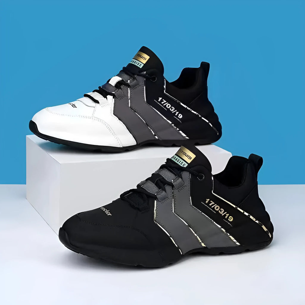 Teenagers casual sneakers with thick plastic sole and mesh lining in multiple colour options