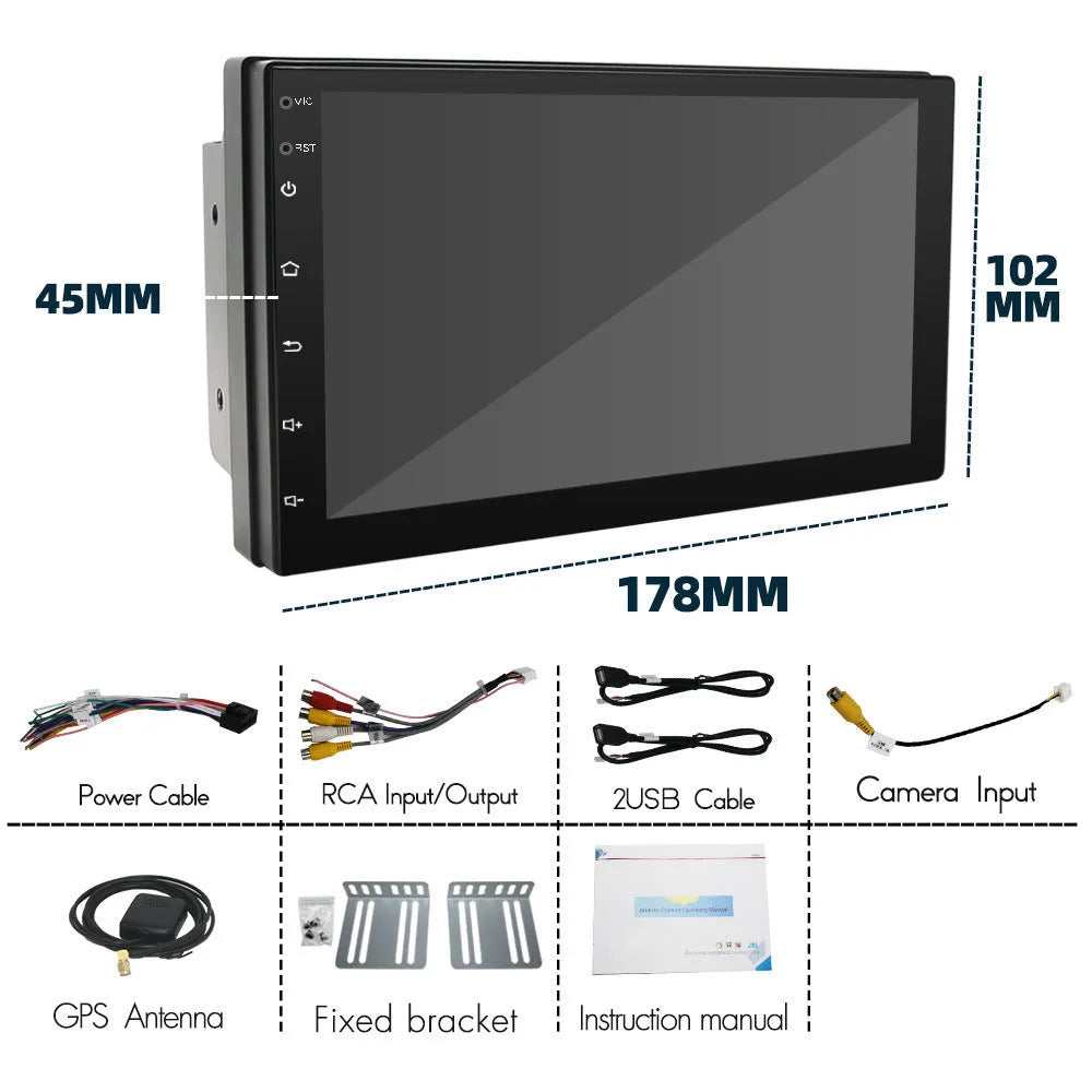 Universal black car navigation MP5 player with 7-inch screen for manual transmission vehicles