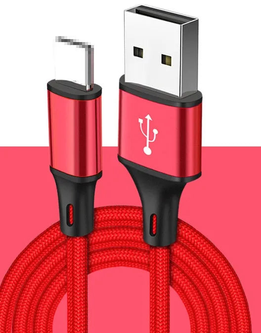 2 metre USB Type-C phone charging cable in multiple colour options