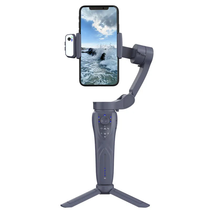 Photography Intelligent Tracking Mobile Phone Three-axis Anti-shake Bracket in ABS material with AI module and phone holder
