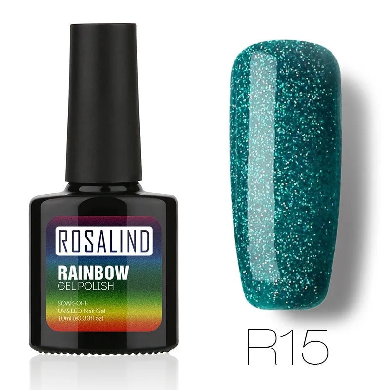 ROSALIND phototherapy gel nail polish bottle in shade RBR, 8ml, UV LED cure gel with high gloss finish