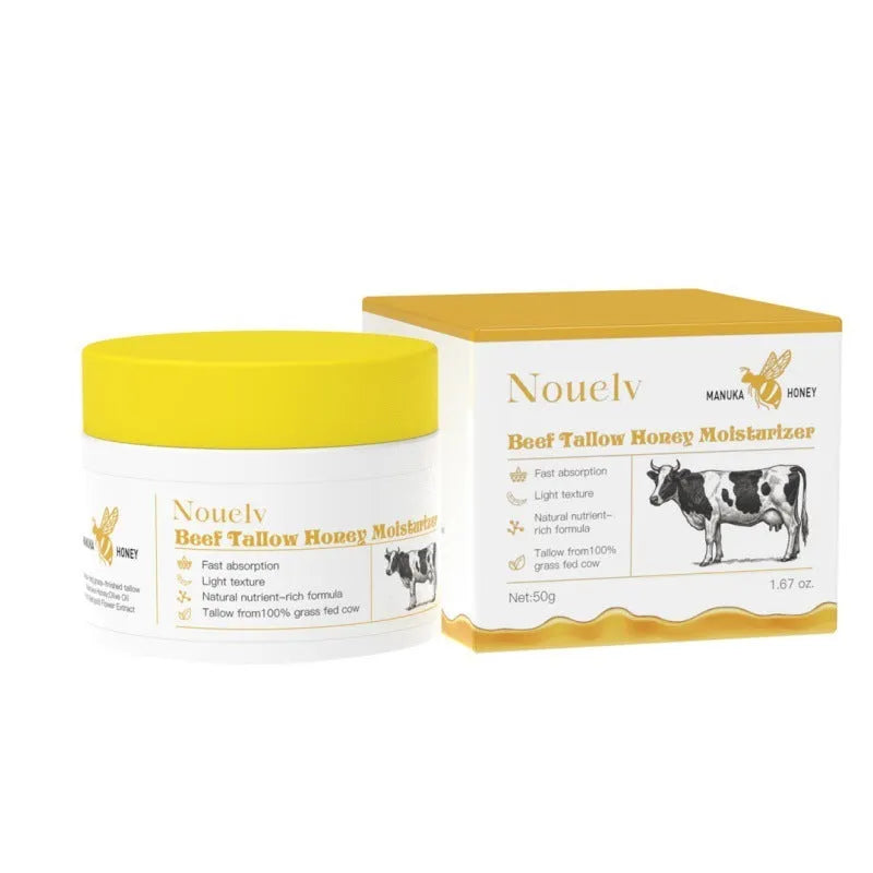 50g jar of Cow Fat Cream with honey and tallow for facial moisturising