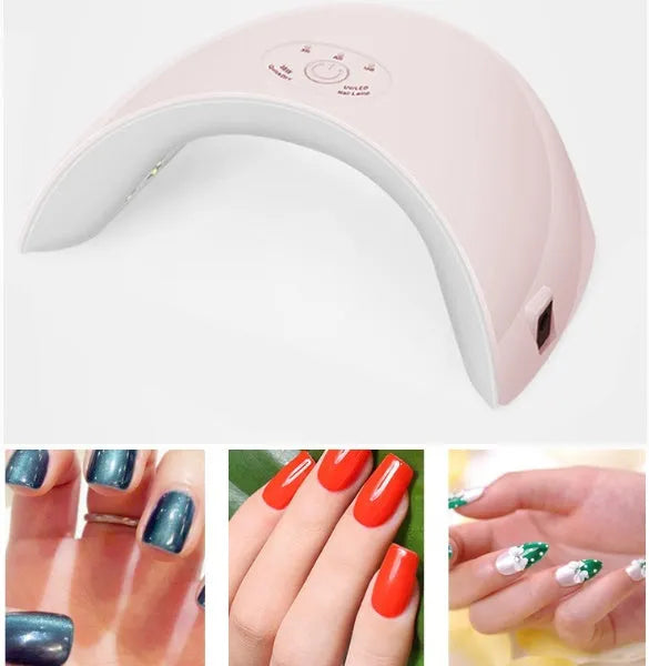 White LED phototherapy nail lamp 36W with digital timer and dual wavelength lamps for gel curing