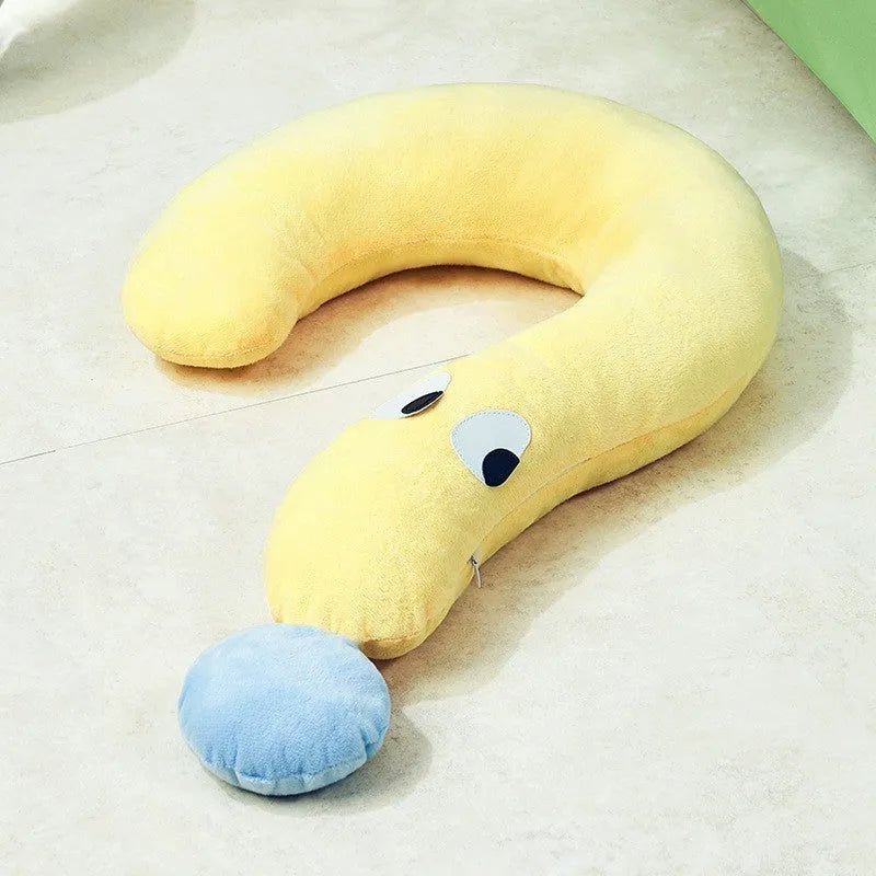 Blue and yellow 62cm by 39cm pet pillow for cats and dogs on light background