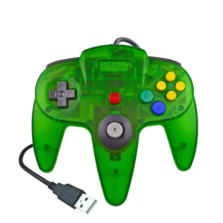 Blue N64 USB game controller for PC computers with original layout