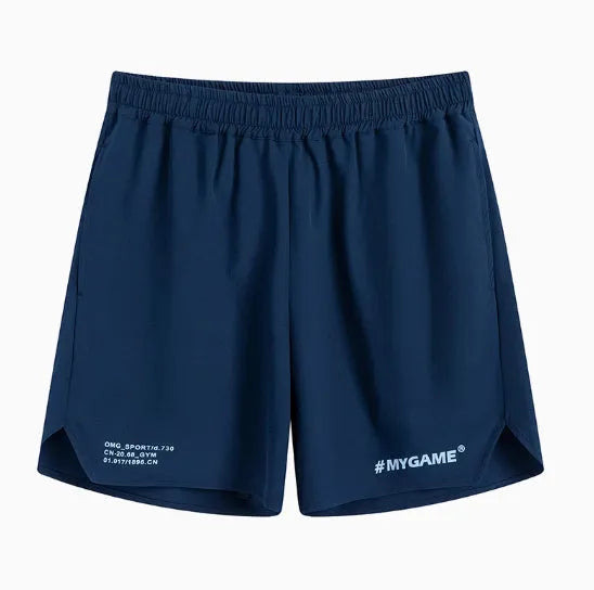 Men's four-point training fitness shorts in polyester spandex fabric available in four colours