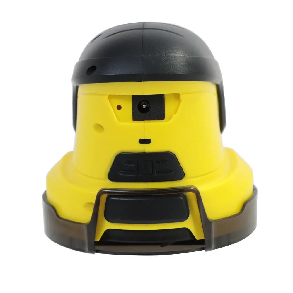 Yellow cordless electric ice scraper with rounded ABS blade for car window de-icing