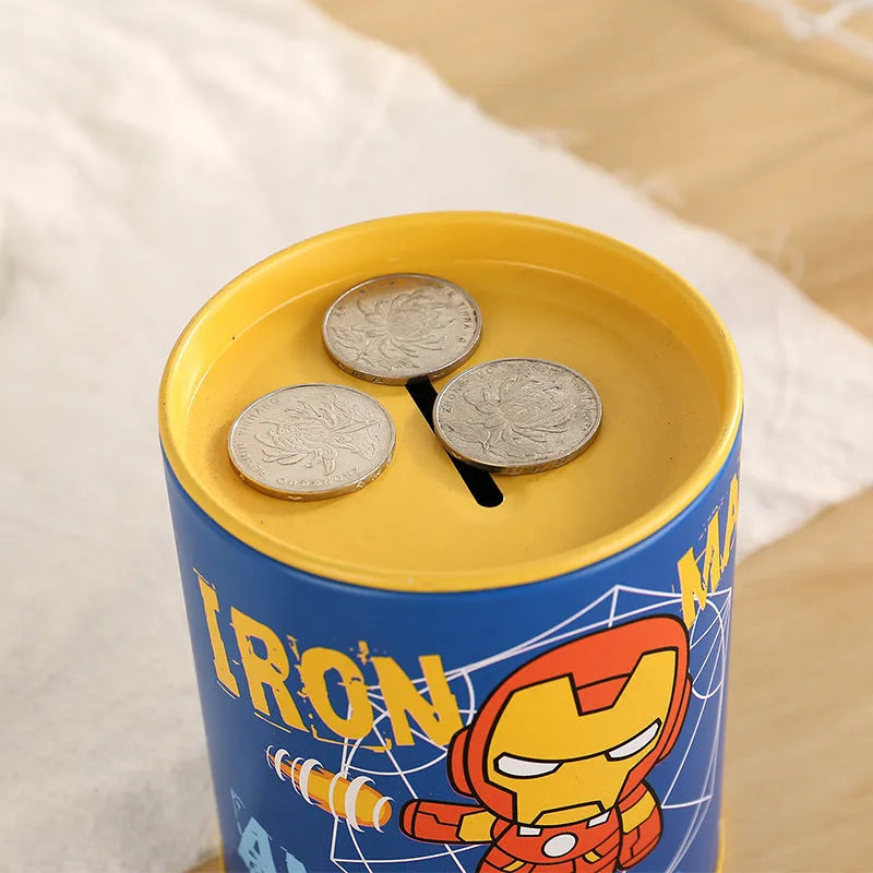 Creative metal piggy bank with British style design, 85mm x 85mm x 102mm, random colour option
