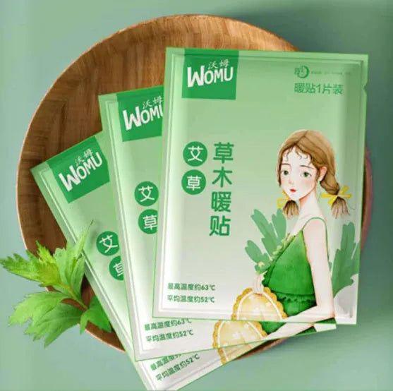 Self-heating herbal warming plaster in four formulation options for abdominal application