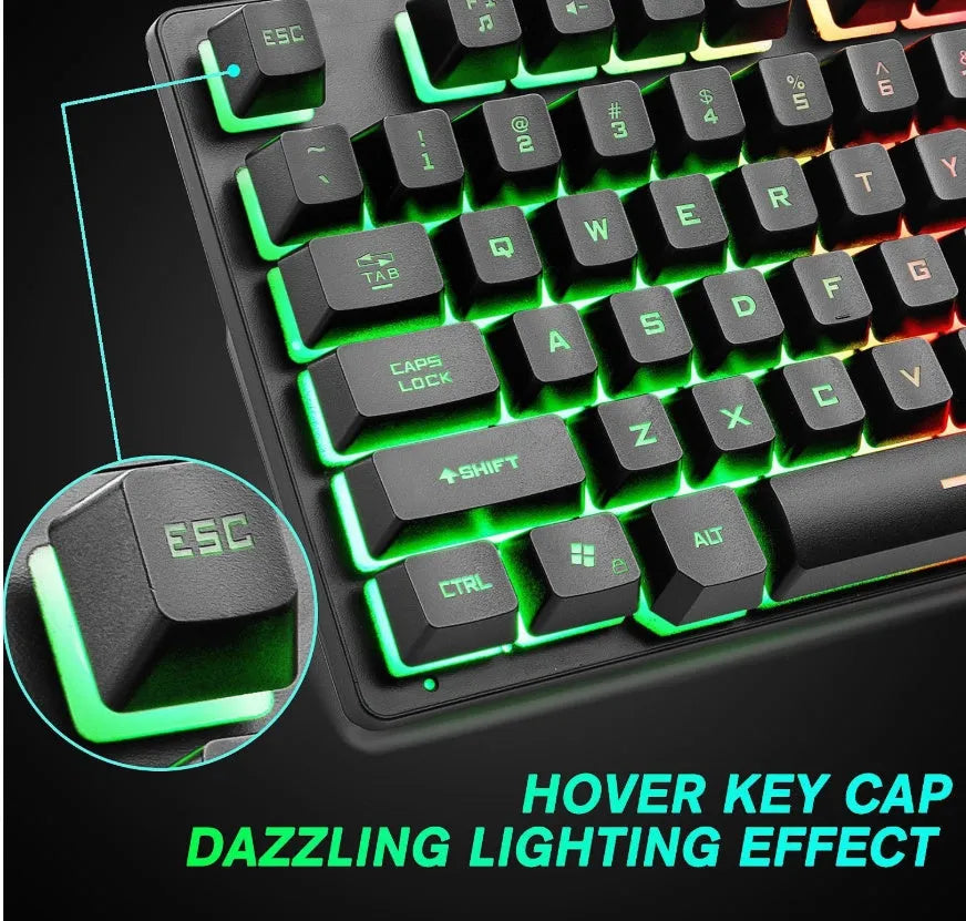87-key wired USB mechanical keyboard in black with compact 36.5cm size
