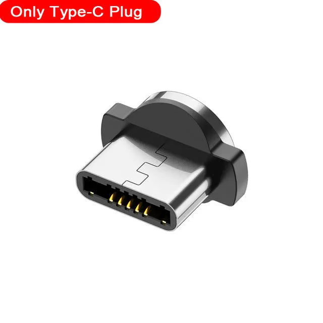 Magnetic USB fast charging cable with LED indicator in black or red colour