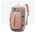 Waterproof convertible gym bag with shoe compartment and combination lock in multiple colour options