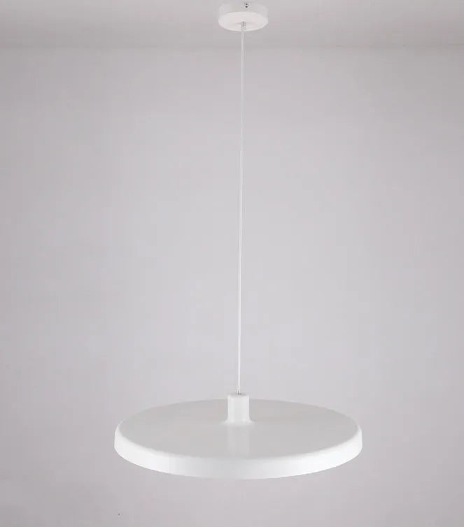 Aluminum alloy bar chandelier for restaurants in black or white, available in 35cm, 50cm, and 60cm diameters