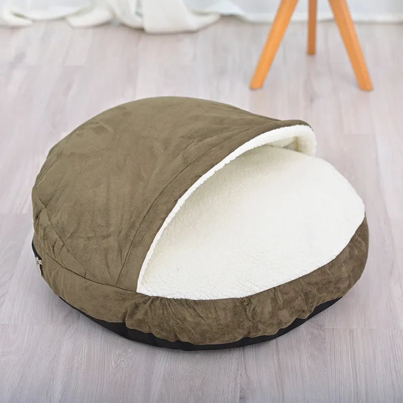 Brown and grey removable washable cloth pet kennel for dogs in small and medium sizes