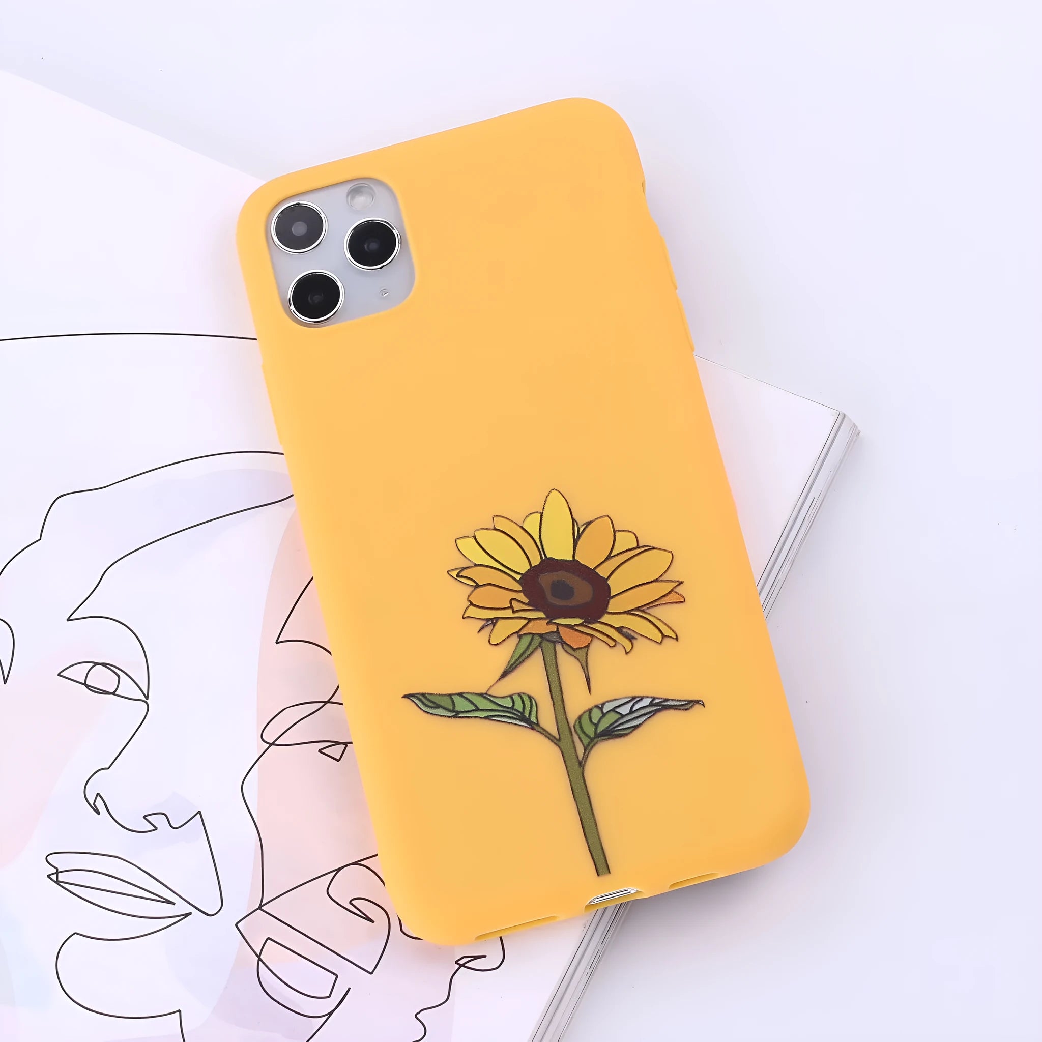 TPU mobile phone back cover for iPhone in one of 14 colour options, showing European/American painted style.