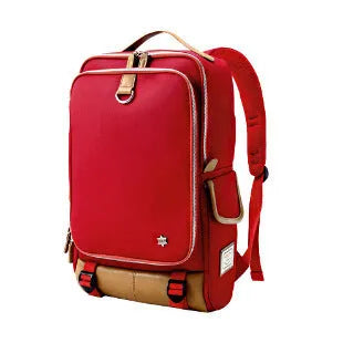 Men's modern Korean Oxford cloth backpack in army green colour, showing large capacity design.
