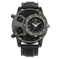V8 men's quartz watch black colour stainless steel strap round 43mm dial