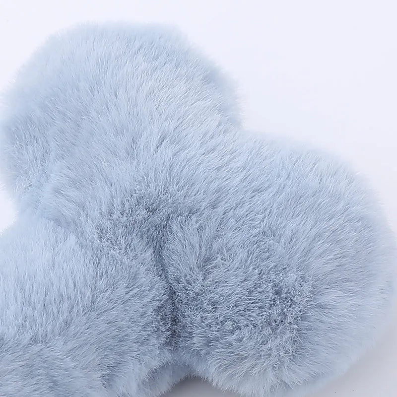 Cute love bone shaped plush dog toy with vocal squeaker in blue, pink, or yellow colours