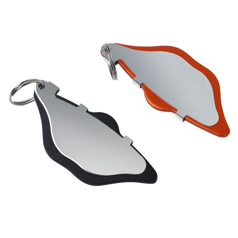 Mountain bike disc brake linings with scratch-resistant grinding disc in black and orange colours