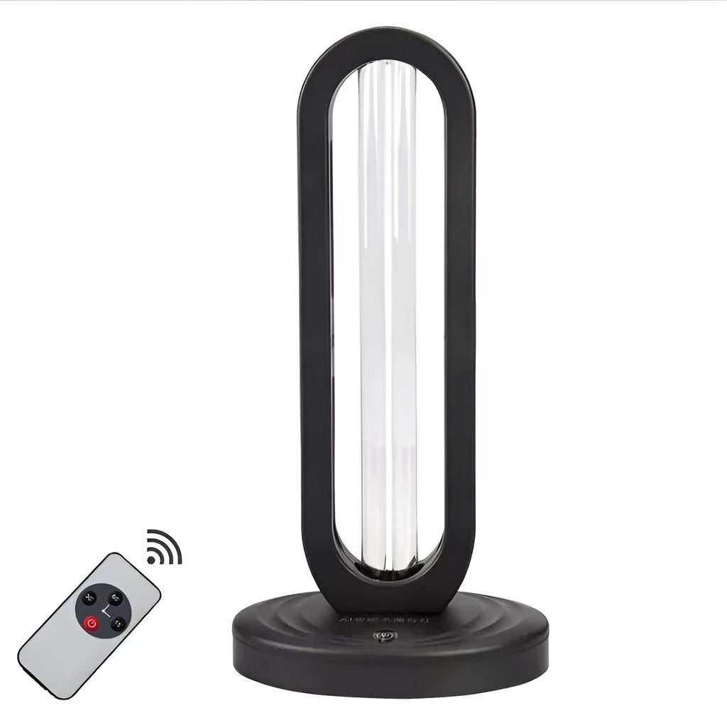 38W UV disinfection lamp with ozone steriliser, white plastic housing, remote control, 200x140x400mm, UK plug