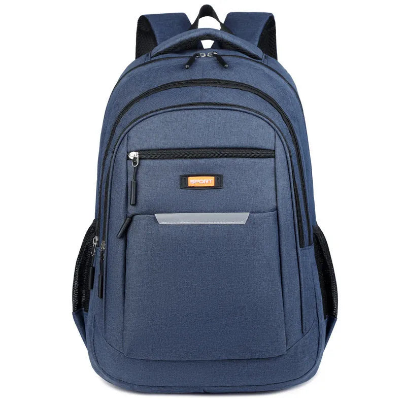 Men's casual Oxford cloth backpack in grey colour with breathable design