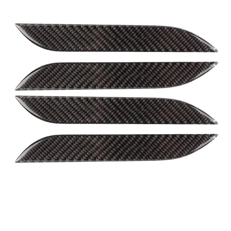 Four carbon fibre door handle patches for Tesla Model S with self-adhesive backing