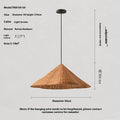 Silent Style rattan-weaved ceiling lamp with woven texture and soft light glow.