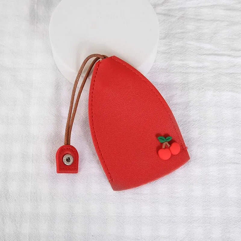 Colourful cartoon pull-out key case for car keys with PU leather construction