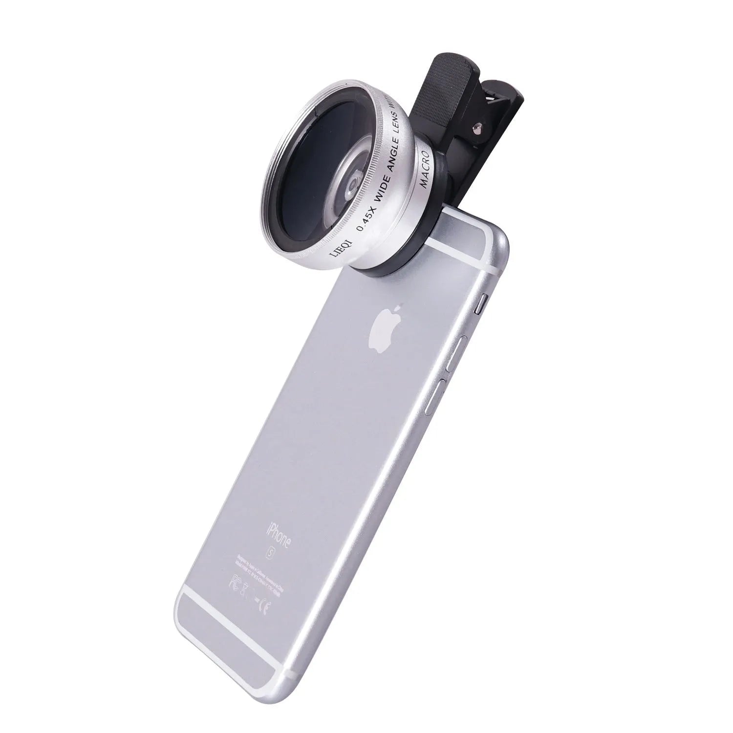 LIEQI See 0.45X wide-angle macro lens for mobile phone cameras in black, gold, rose gold, and silver