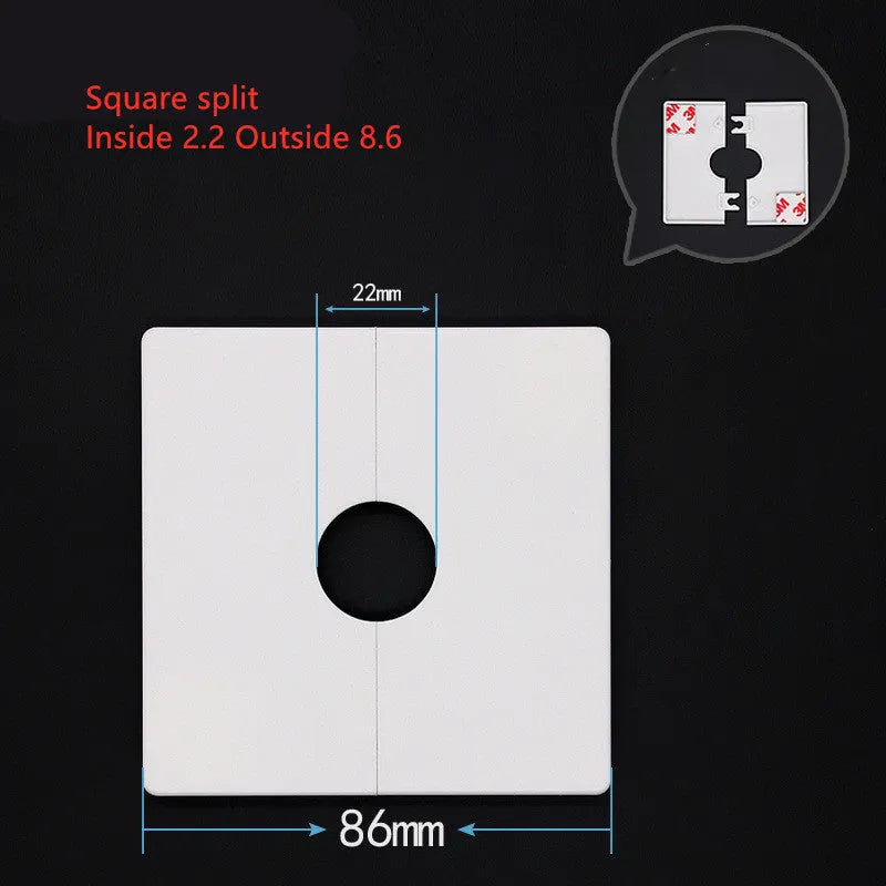 Decorative ABS plastic cover ring with 3M adhesive for concealing wall holes and cable ports