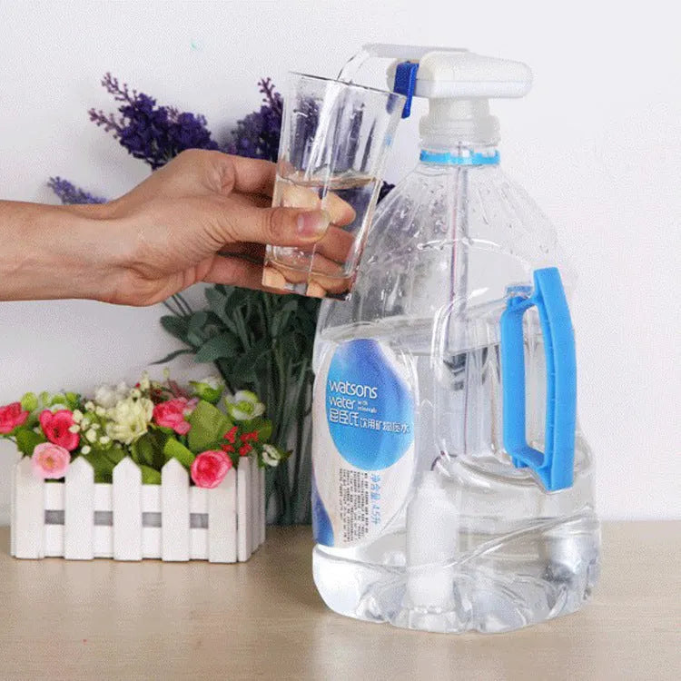 Electric beverage pumping device with PP silicone straws and blue pressure handle for milk and juice dispensing
