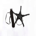 Black football training juggling belt with 2 metre length made from diving suit fabric