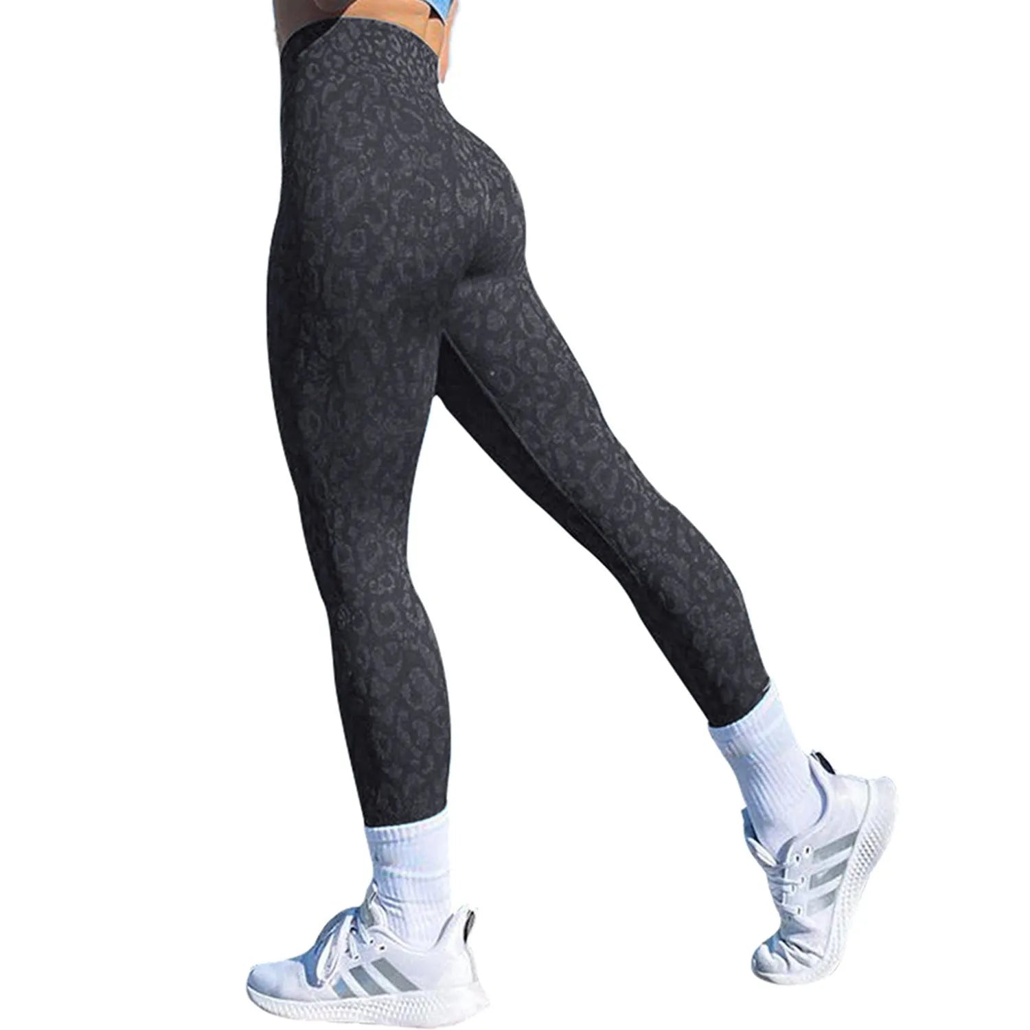 Women's push-up booty leggings in animal print patterns for gym and yoga workouts