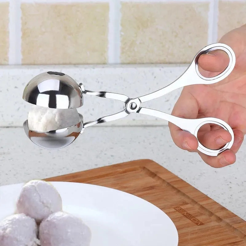Stainless steel meatball scoop with non stick surface, 16cm length, M size 4.8cm diameter