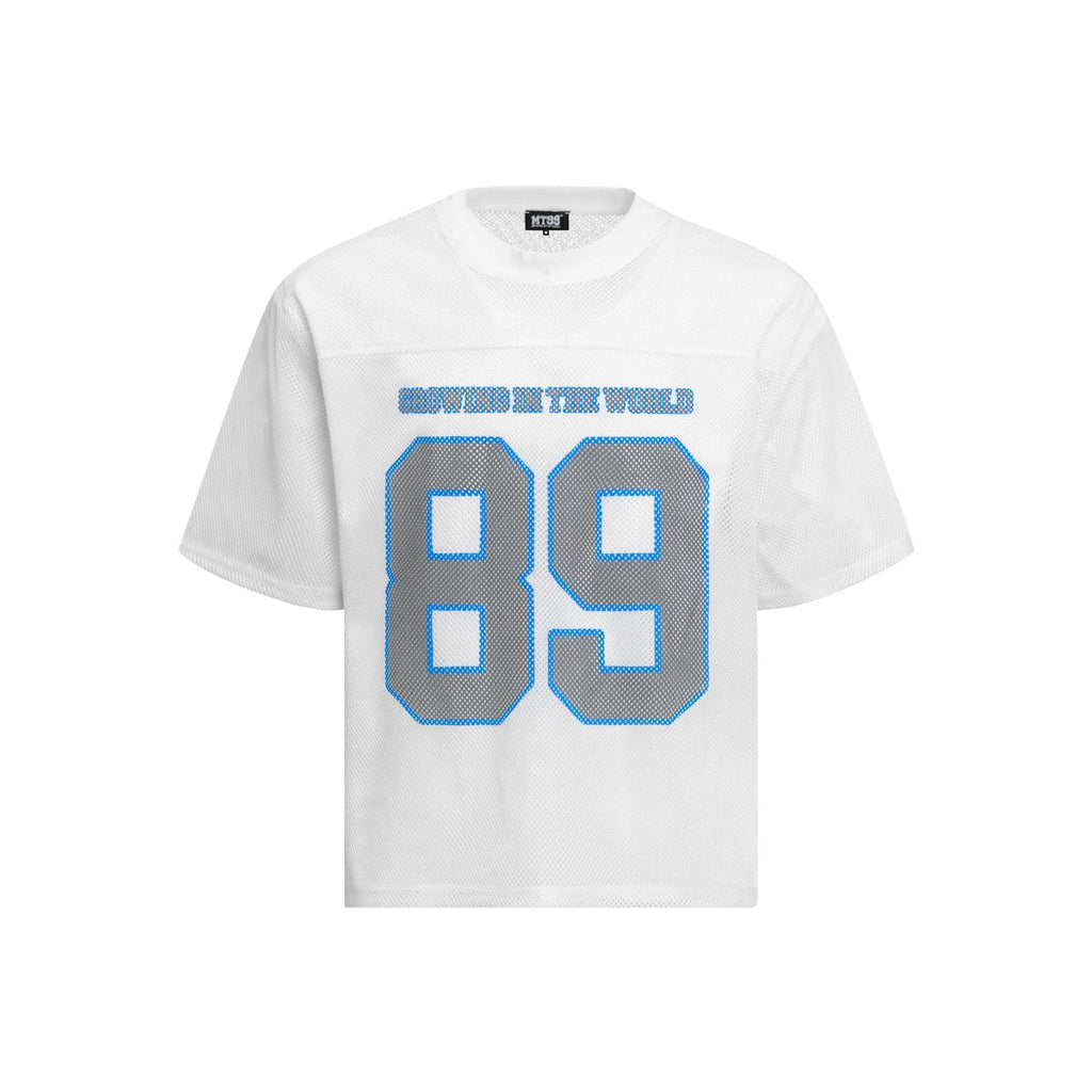 Men's loose-fitting casual T-shirt in black and white colours with regular short sleeves