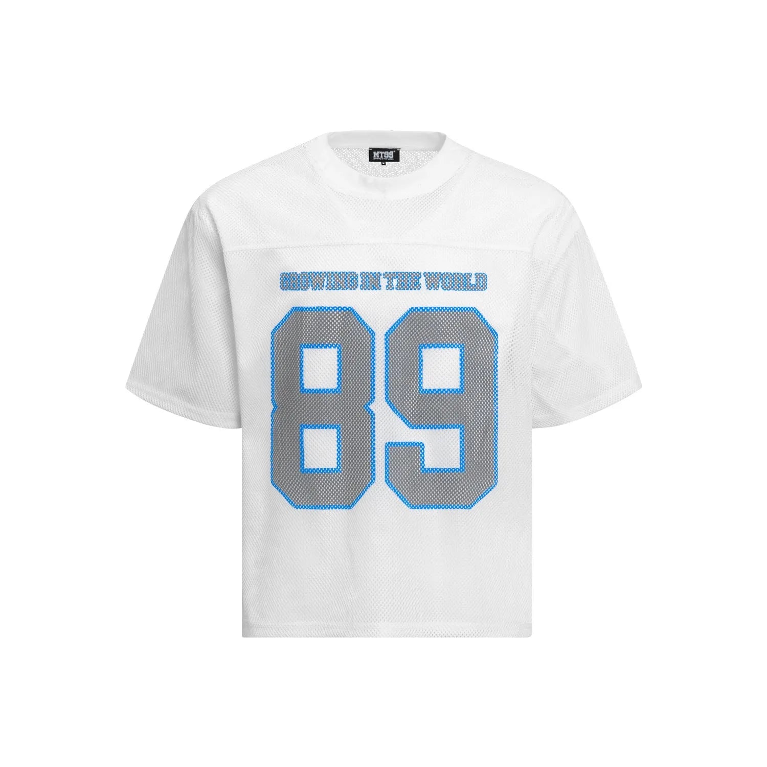Men's loose-fitting casual T-shirt in black and white colours with regular short sleeves