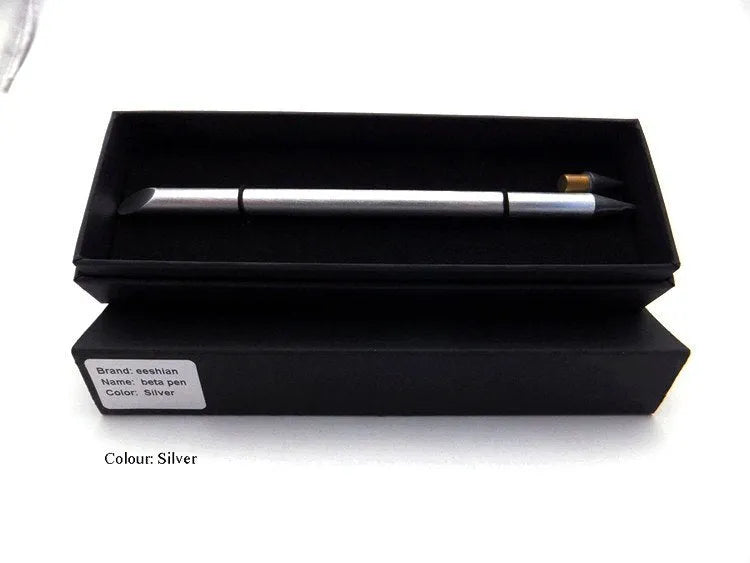 Inkless metal pen with alloy steel nib in choice of five metallic colours