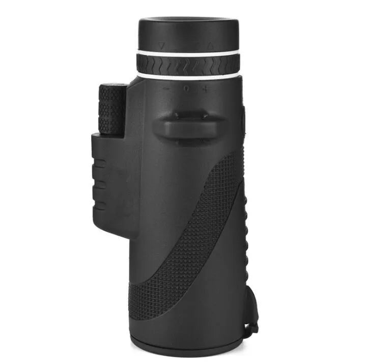 Black 40x60 cellphone telescope monocular with waterproof design and FMC coated optics