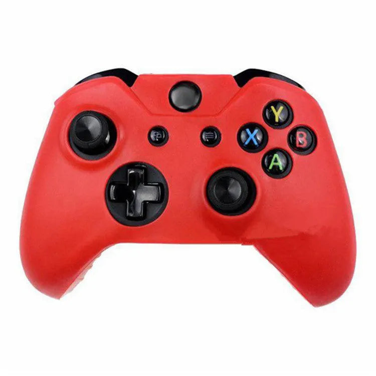 Transparent silicone protective case fitted on XBOX ONE controller showing anti-slip texture