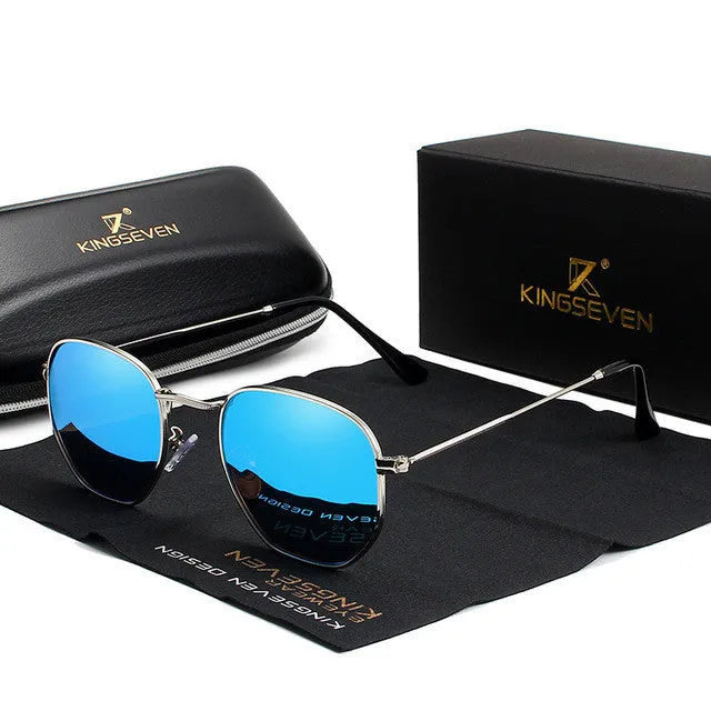 Classic round retro sunglasses for men, model A145124, on display.