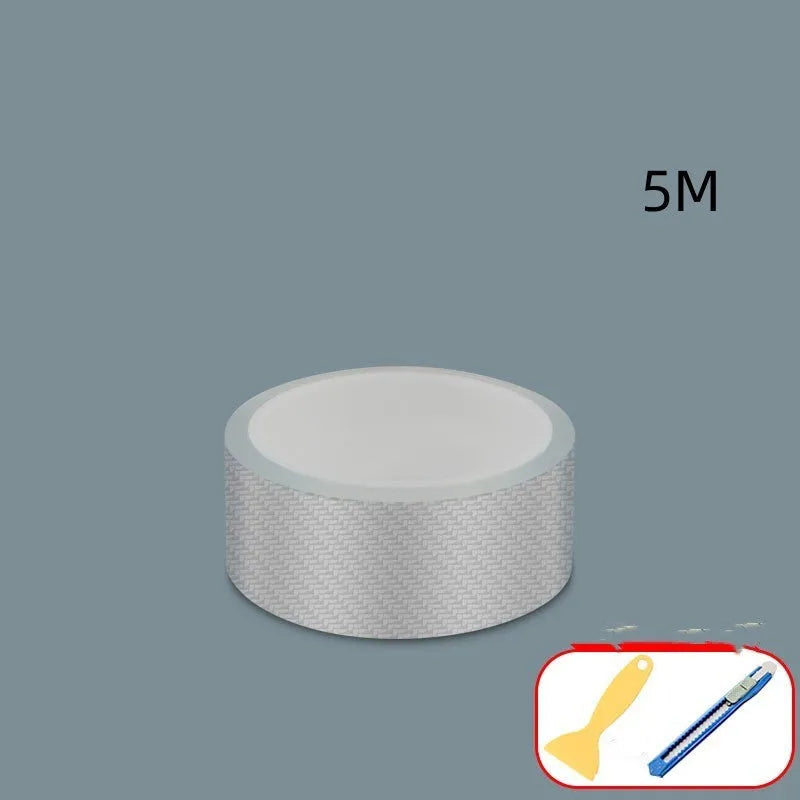 Carbon fibre automotive protection strip roll for car door edges and thresholds