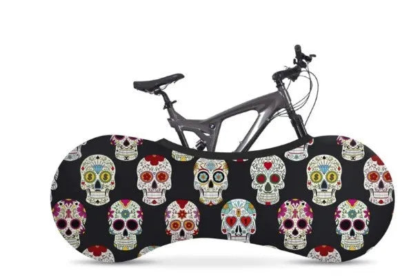 Bicycle tyre cover in elastic milk silk with digital sublimation pattern