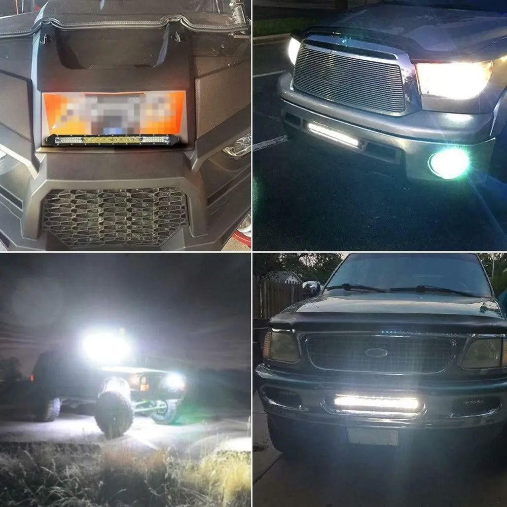 Ultra-thin aluminium alloy LED light bar for Model TY vehicle in white.