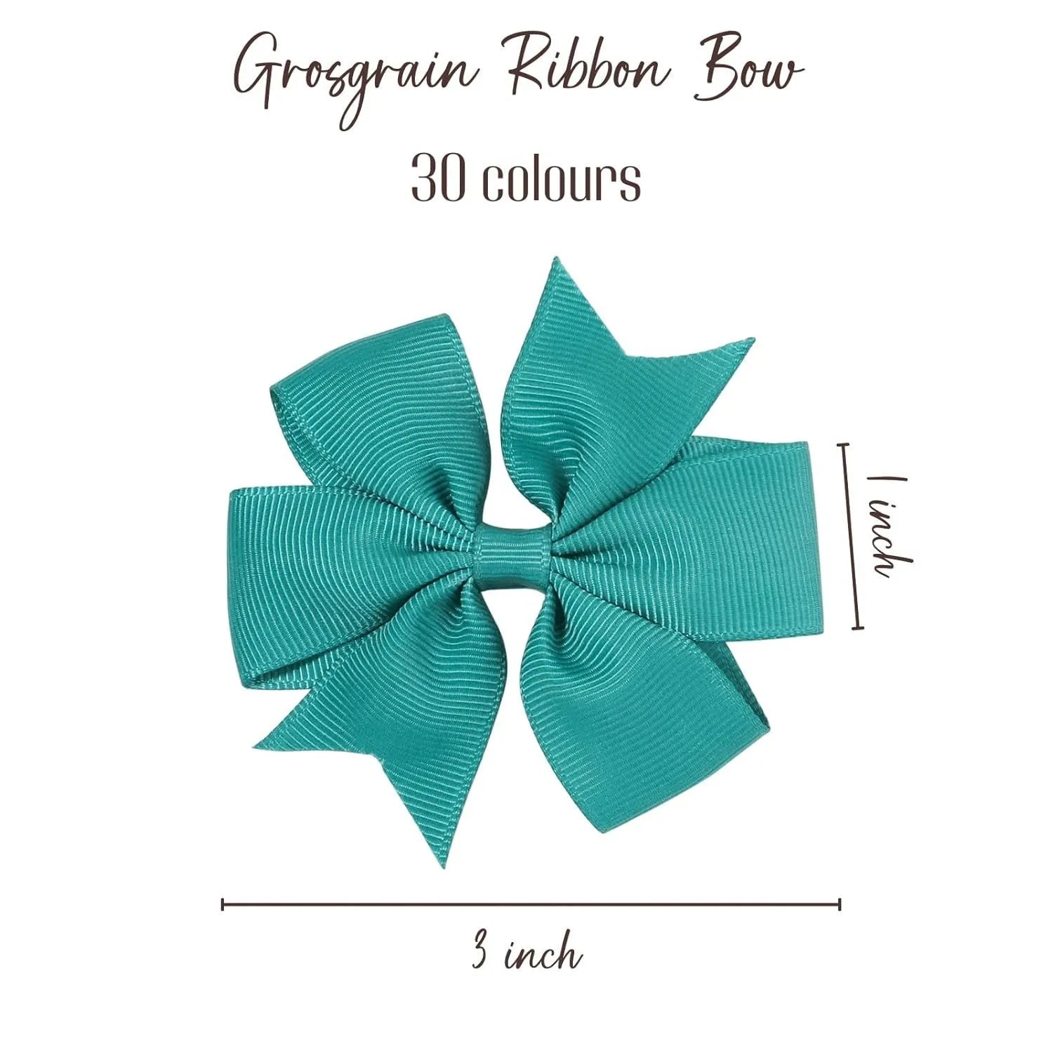 Assorted colourful 3-inch grosgrain ribbon pinwheel hair bows with alligator clips for baby girls and toddlers