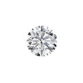 Round cut moissanite loose stone with eight hearts and eight arrows pattern on dark background