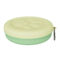 Portable dog bowl in light pink or green single-colour and two-colour designs in L or S sizes