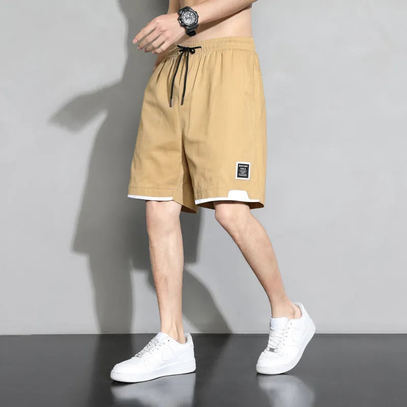 Cotton shorts for boys in black, khaki or white available in plus sizes up to 8XL