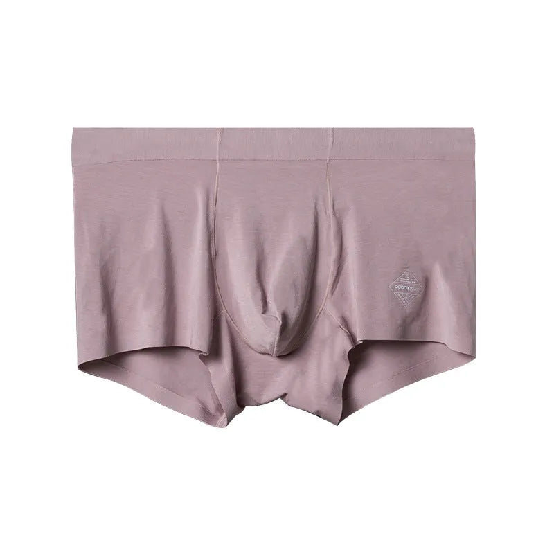 Seamless modal men's underwear in mid waist design showing white, pink and green colour options