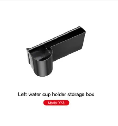 Plastic dashboard cup holder for left-hand drive Tesla Model 3 and Model Y vehicles