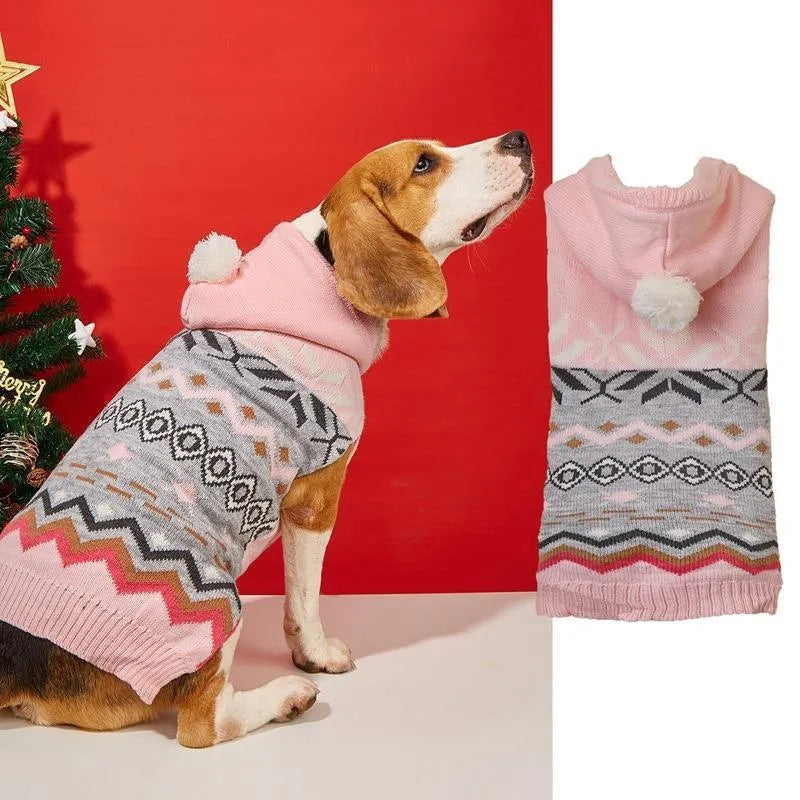 Green diamond pattern knitted dog sweater showing classic design on pet mannequin